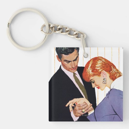 Ik hou van je, mama Girl Sleutelhanger (Voorkant)