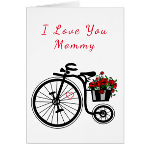 Ik hou van je mama Kaart bloemen voor jou.