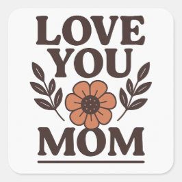 Ik hou van je, mama, lieve Sticker