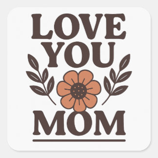 Ik hou van je, mama, lieve Sticker