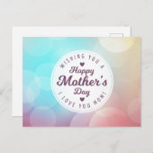 Ik hou van je, mama Moederdag | Briefkaart (Voorkant / Achterkant)