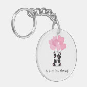 Ik hou van je, mama Moederdag | Button Sleutelhang Sleutelhanger (Voorkant Links)