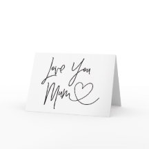 Ik hou van je, mama Moederdag Kaart
