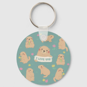 Ik hou van je, Marmots illustratie Sleutelhanger