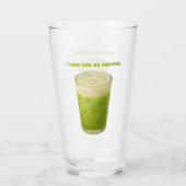 IK HOU VAN JE, MATCHA, GROENE THEE LIEFDE GLAS (Voorkant)