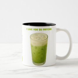 IK HOU VAN JE, MATCHA, GROENE THEE LIEFDE TWEEKLEURIGE KOFFIEMOK