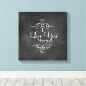 Ik hou van je meer Canvas Wall Art Quote (Insitu (Houten vloer))