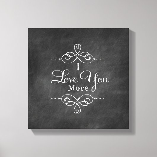 Ik hou van je meer Canvas Wall Art Quote Afdruk (Voorkant)