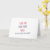 IK HOU VAN JE ** MEER DAN PIZZA ** VERJAARDAG KAAR KAART (Gele Bloem)