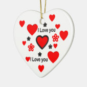 Ik hou van je...meer dan wat dan ook . keramisch ornament (Links)