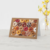 IK hou van je **MEER DONUTS** GROTE DAG Kaart (Gele Bloem)