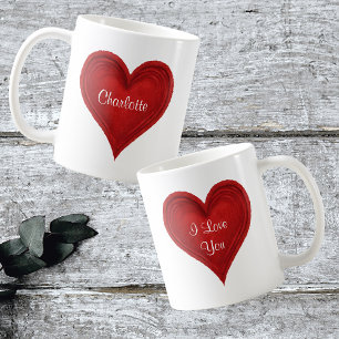 Ik hou van je meisjesnaam wit koffiemok