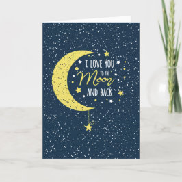 Ik hou van je met de Moon en Back Holiday Card Feestdagen Kaart
