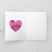 Ik hou van je met Rozen en roze hartgroet Kaart (Binnen)
