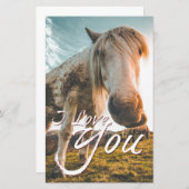 Ik hou van je met uitziende paarden (Voorkant / Achterkant)