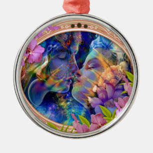 Ik hou van je metalen ornament