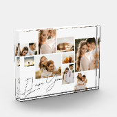 Ik hou van je Modern Simple Collage 9 Multi Photo Fotoblokken (Links)