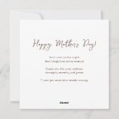 Ik hou van je moeder Aanpasbare naam Feestdagenkaart (Achterkant)