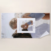 Ik hou van je moeder foto cadeau strandlaken (Voorkant)