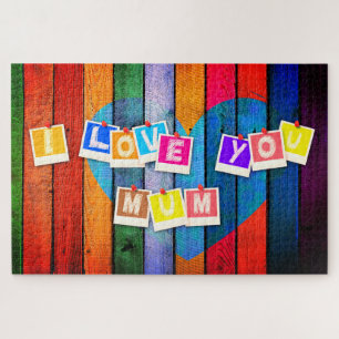 Ik hou van je moeder Jigzaag Puzzle Happy Moederda Legpuzzel