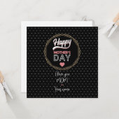 Ik hou van je moeder kaart (Voorkant / Achterkant in situ)