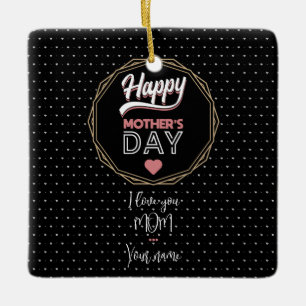 Ik hou van je moeder keramisch ornament