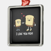 Ik hou van je moeder metalen ornament (Links)