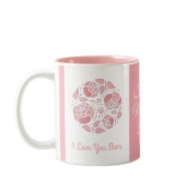 Ik hou van je moeder roze witte Moederdag