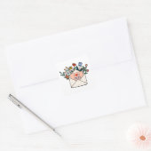 Ik hou van je moeder vierkante sticker (Envelop)