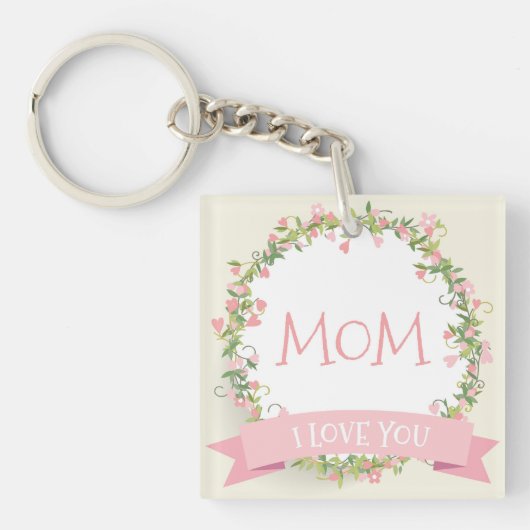 Ik hou van je Moederdag Sleutelhanger (Voorkant)
