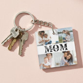 Ik hou van je MOM Moederdag Foto Sleutelhanger