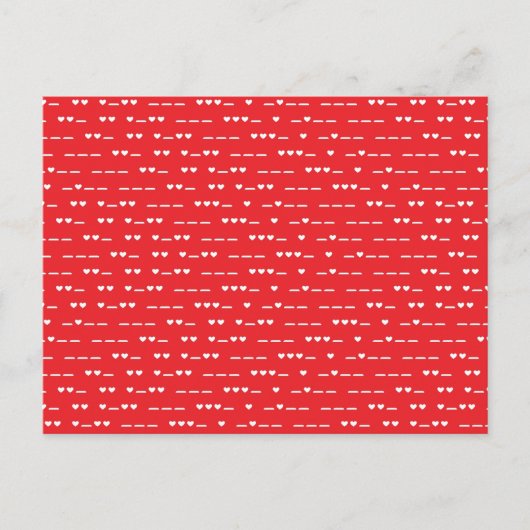 Ik hou van je morse code briefkaart (Voorkant)