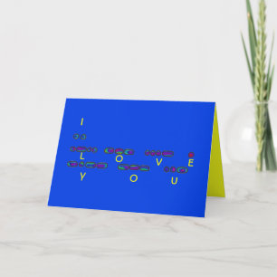 Ik hou van je Morse Code met Hues Kaart