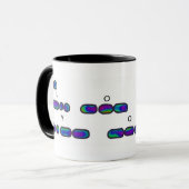 Ik hou van je Morse Code Psychedelic Mok (Voorkant links)