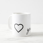 Ik hou van je, mumsy! Wit Koffiemok (Voorkant links)