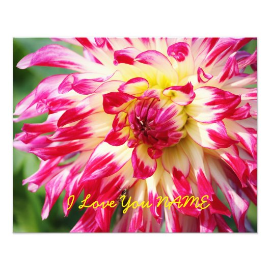 Ik hou van je NAAM Foto Afdruk (Voorkant)