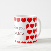 Ik hou van je Naam Koffiemok (Voorkant rechts)