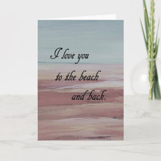 Ik hou van je naar de Beach en terug Feestdagen Kaart