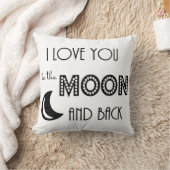 ik hou van je naar de maan en rug zwart wit kussen (Deken)