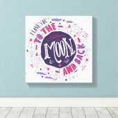 Ik hou van je naar de maan en terug 4 canvas afdruk (Insitu (Houten vloer))