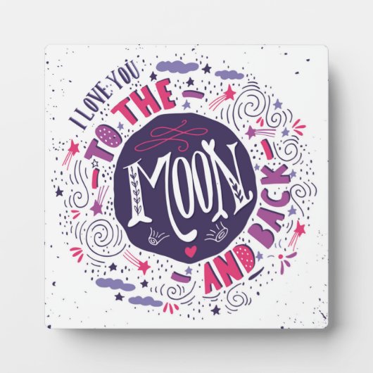 Ik hou van je naar de maan en terug 4 fotoplaat (Voorkant)