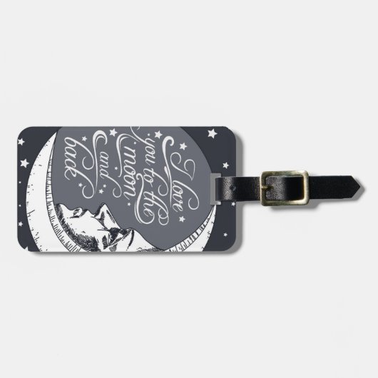 Ik hou van je naar de maan en terug bagagelabel (Voorkant horizontaal)