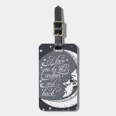 Ik hou van je naar de maan en terug bagagelabel (Voorkant verticaal)