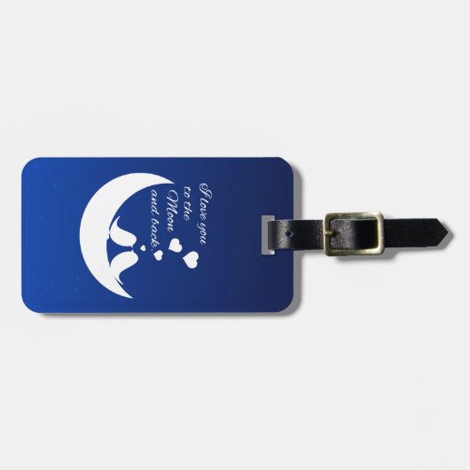 Ik hou van je naar de maan en terug bagagelabel (Voorkant horizontaal)