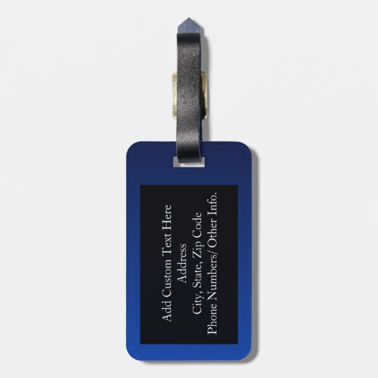 Ik hou van je naar de maan en terug bagagelabel (Achterkant verticaal)