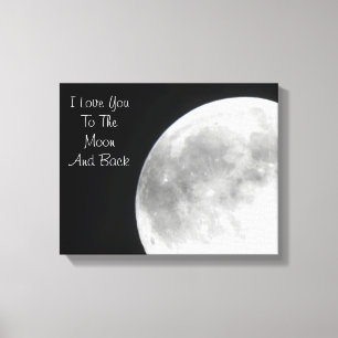 Ik hou van je naar de maan en terug canvas print