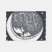 Ik hou van je naar de maan en terug fleece deken (Voorkant (Horizontaal))