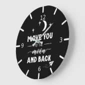 Ik hou van je naar de maan en terug grote klok (Hoek)