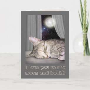 Ik hou van je naar de maan en terug. kaart