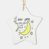 Ik hou van je naar de maan en terug keramisch ornament (Links)